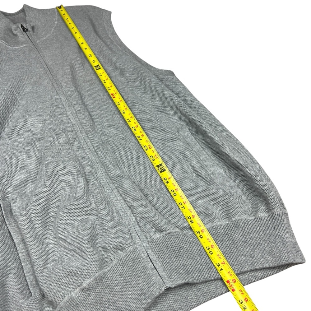 Polo Ralph Lauren Sleeveless Sweater Men’s XXL Full Zip Pima‎ Cotton Jacket Gray - Picture 14 of 14